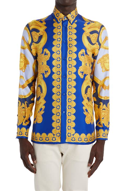 cheap versace button up shirt|big and tall versace shirts.